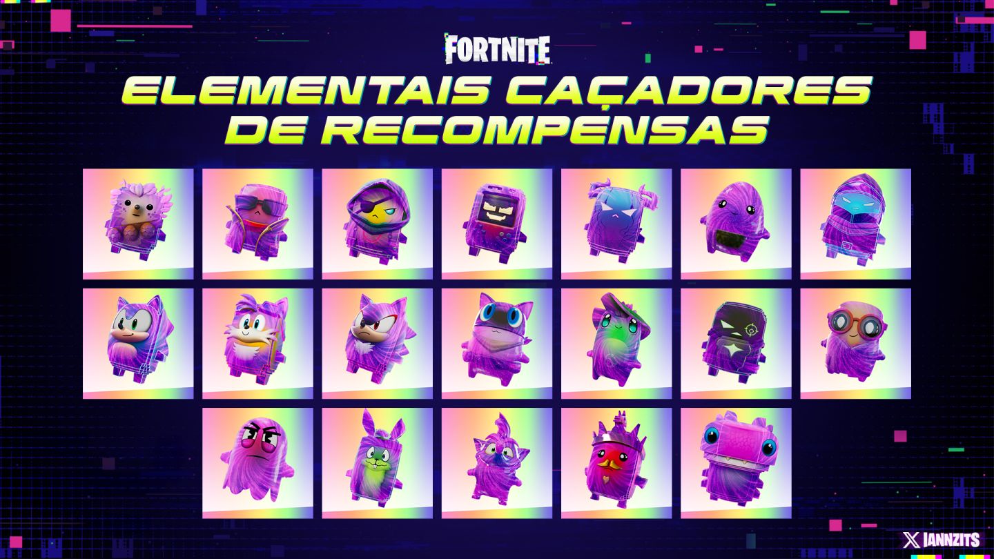TODOS ELEMENTAIS DO FORTNITE - NOVOS ELEMENTAIS! - [SALGUEIRO - MEL ] [PROMOÇÃO]