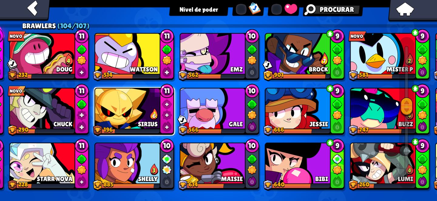 Conta Brawl stars de 2020 upada.