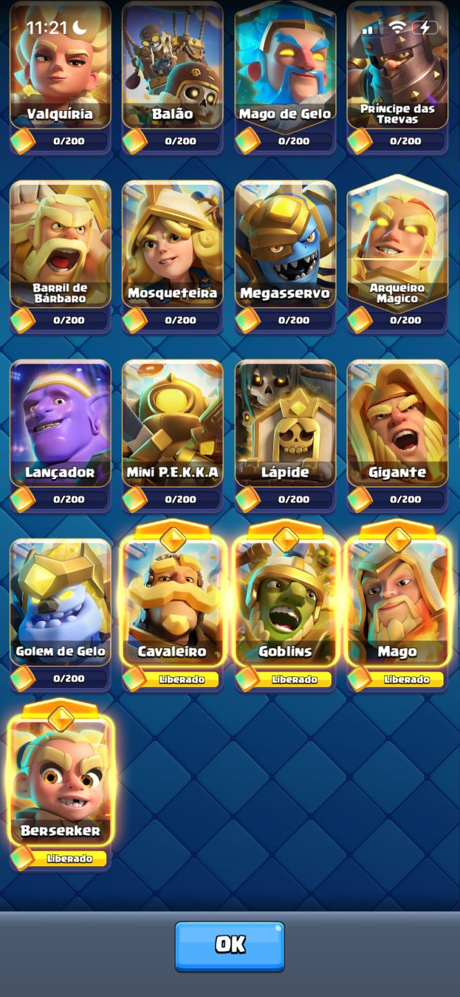CONTA CLASH ROYALE 10K TROFÉUS