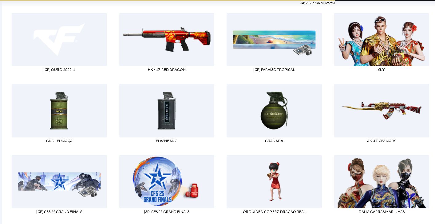 Crossfire Conta Barrinha de ouro. com 3 vips