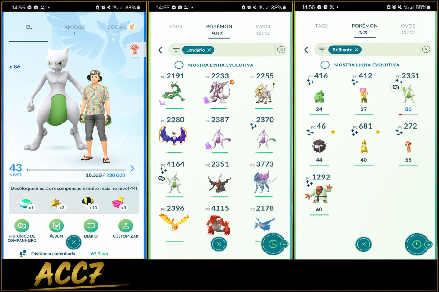 Contas Pokémon GO+Lendários | Pronta Entrega