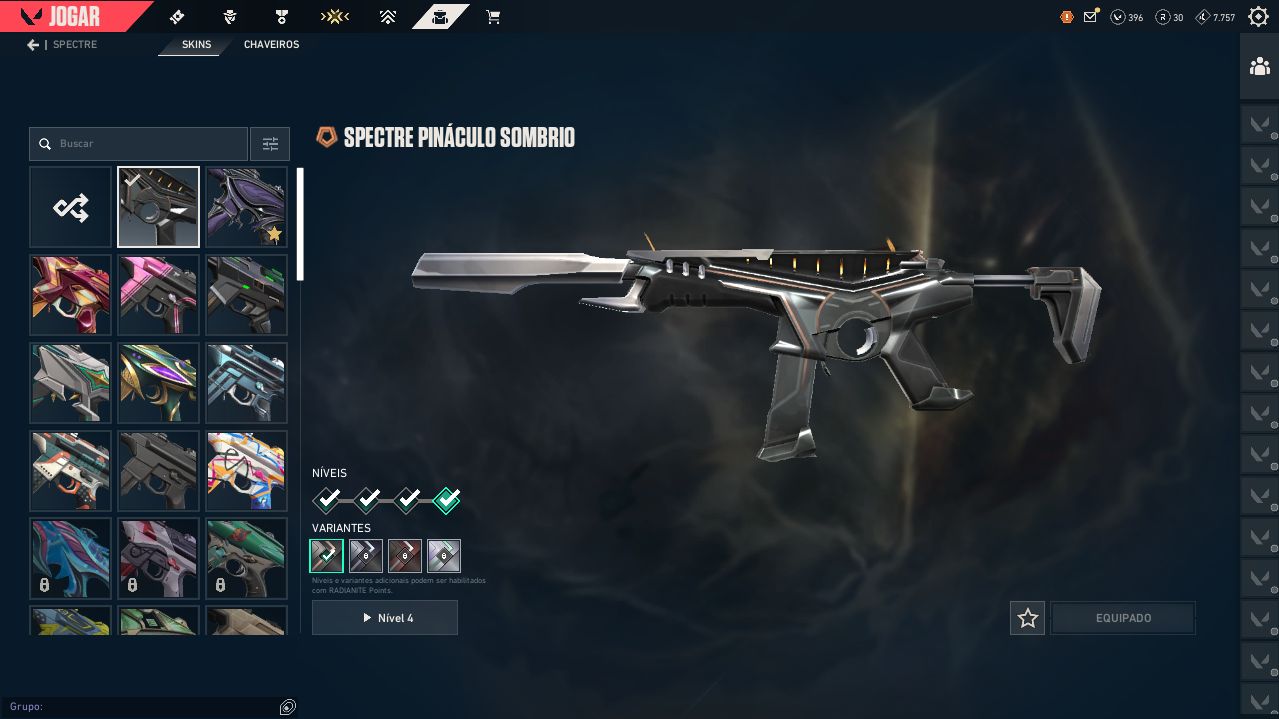CONTA VALORANT NIVEL 240 COM 40 SKINS COMPRADAS.