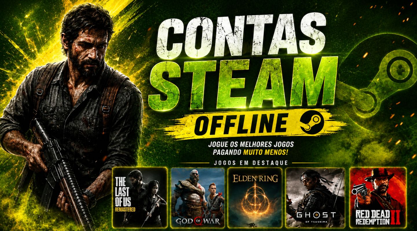 Contas steam off (promoção imperdível ) compre 1 leve 2 ENTREGA AUTOMATICA