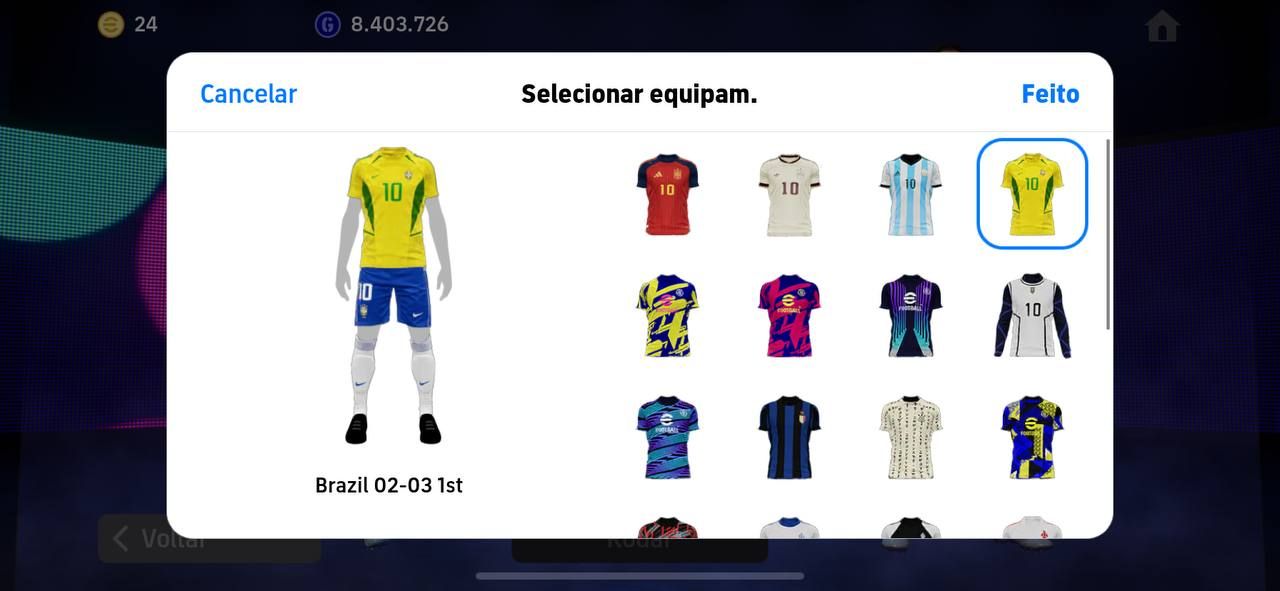 CONTA FULL! RONALDO 108 + MESSI 110 + NEY BLITZ + DESAILLY + THURAM + CECH E+++!