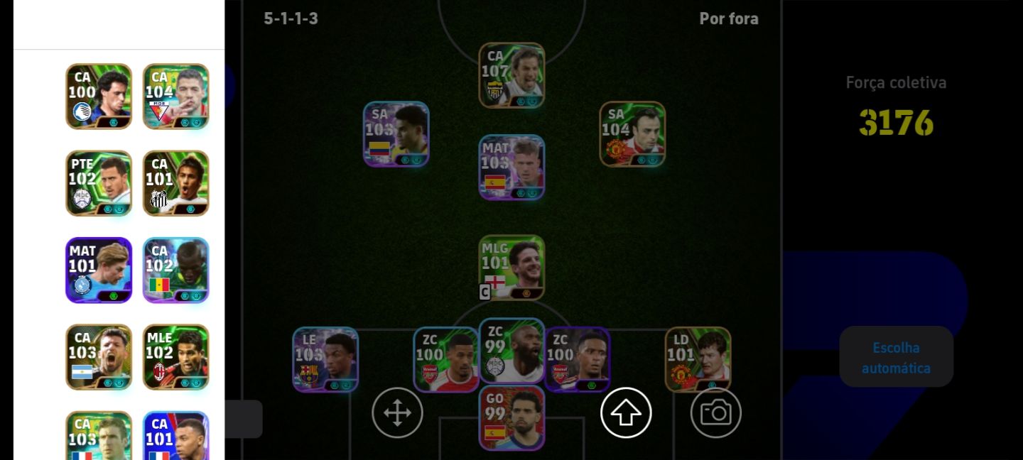 Conta de efootball braba várias coisa nela