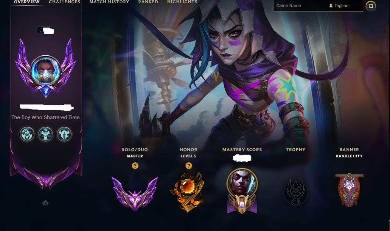 CONTA LOL MESTRE 400PDL+ / LV 301 / FULL ACESSO AOS DADOS / 158 SKINS / HONRA 5