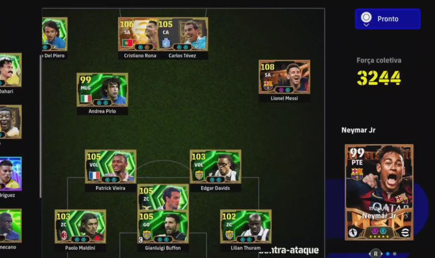 Conta Efootball - PS4 e PS5, com vários jogadores épicos, show time e big time.