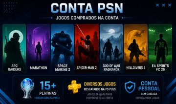 CONTA PSN l 7 JOGOS DIGITAIS COMPRADOS l JOGOS RESGATADOS