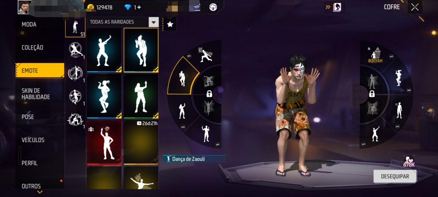 CONTA DE FREE FIRE COM 8 ANOS !/COM BASTANTE SKIN BONITAS, EVOLUTIVAS E RARAS !