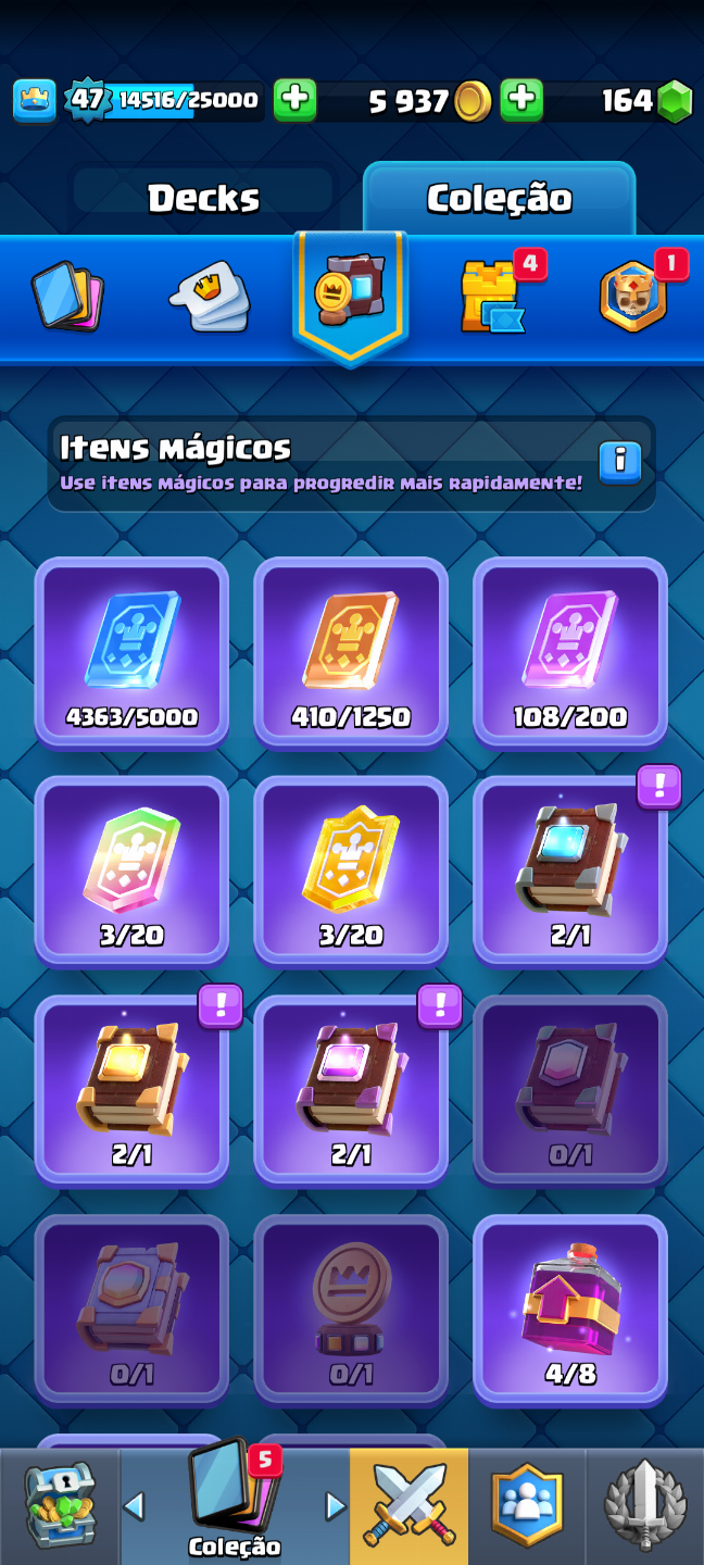 Conta Clash Royale, bem upada, cheio de cartas
