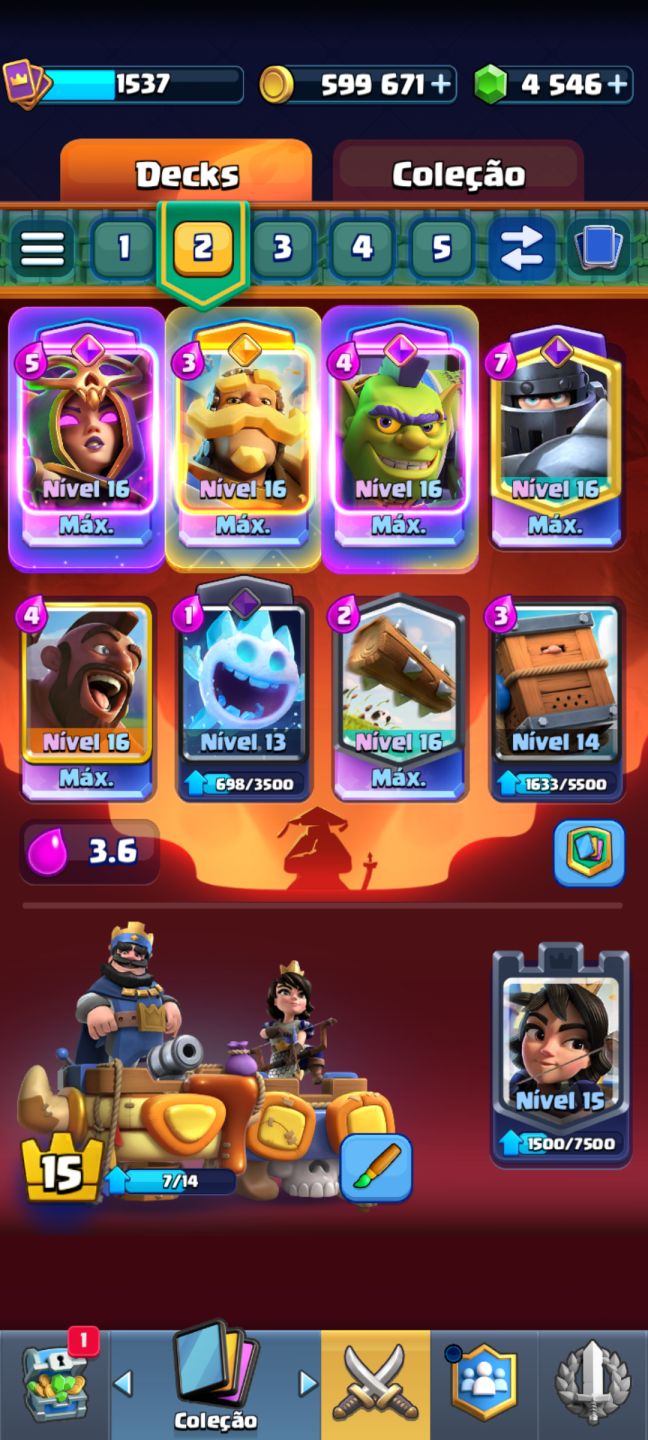 CONTA CLASH ROYALE COM 4K DE GEMAS!!