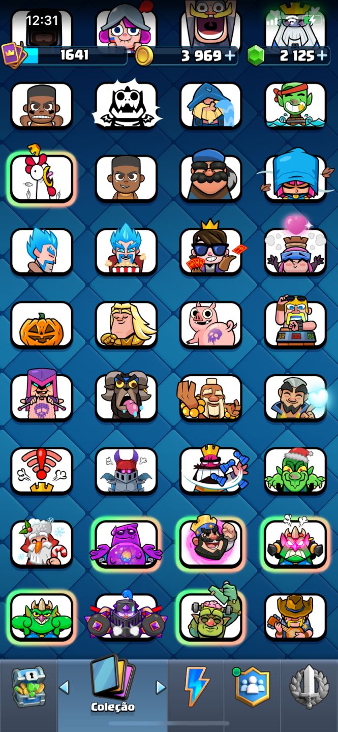 CONTA CLASH ROYALE!!! ( 6 ANOS )FULL CARTAS + FULL TORRE / NVLMAX +2000 GEMAS