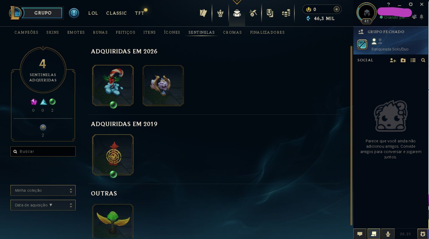 Conta de Lol Nível 41 | Mestre (70% WR) | 42 Campeões | 3 Skins | 56 Ícones e +!