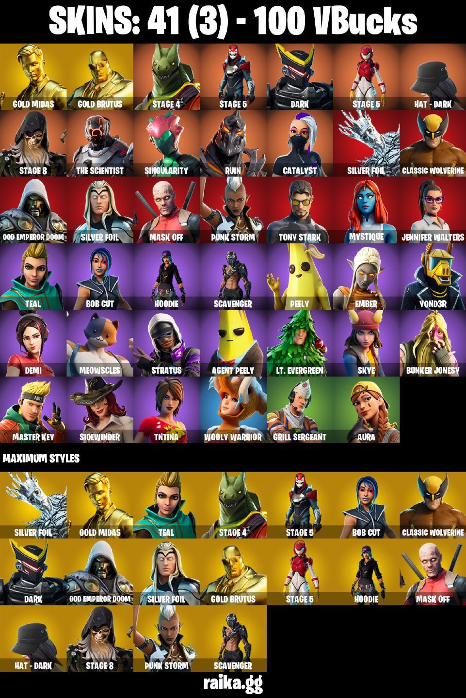 CONTA FORTNITE COM 41+ SKINS GOLD MIDAS/BRUTUS GOLD/MASK OFF/OFF/AURA/HOODIE