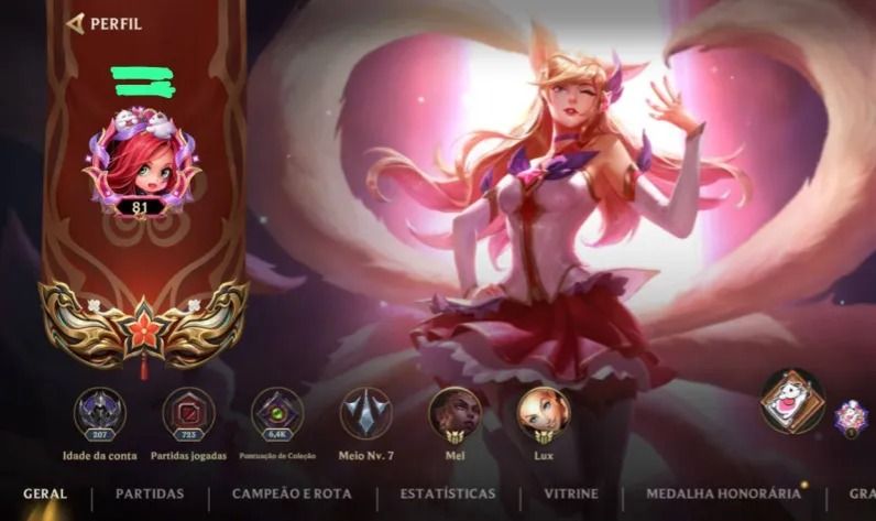 CONTA WILD RIFT PARA INICIANTES (SKINS DE FADINHA)