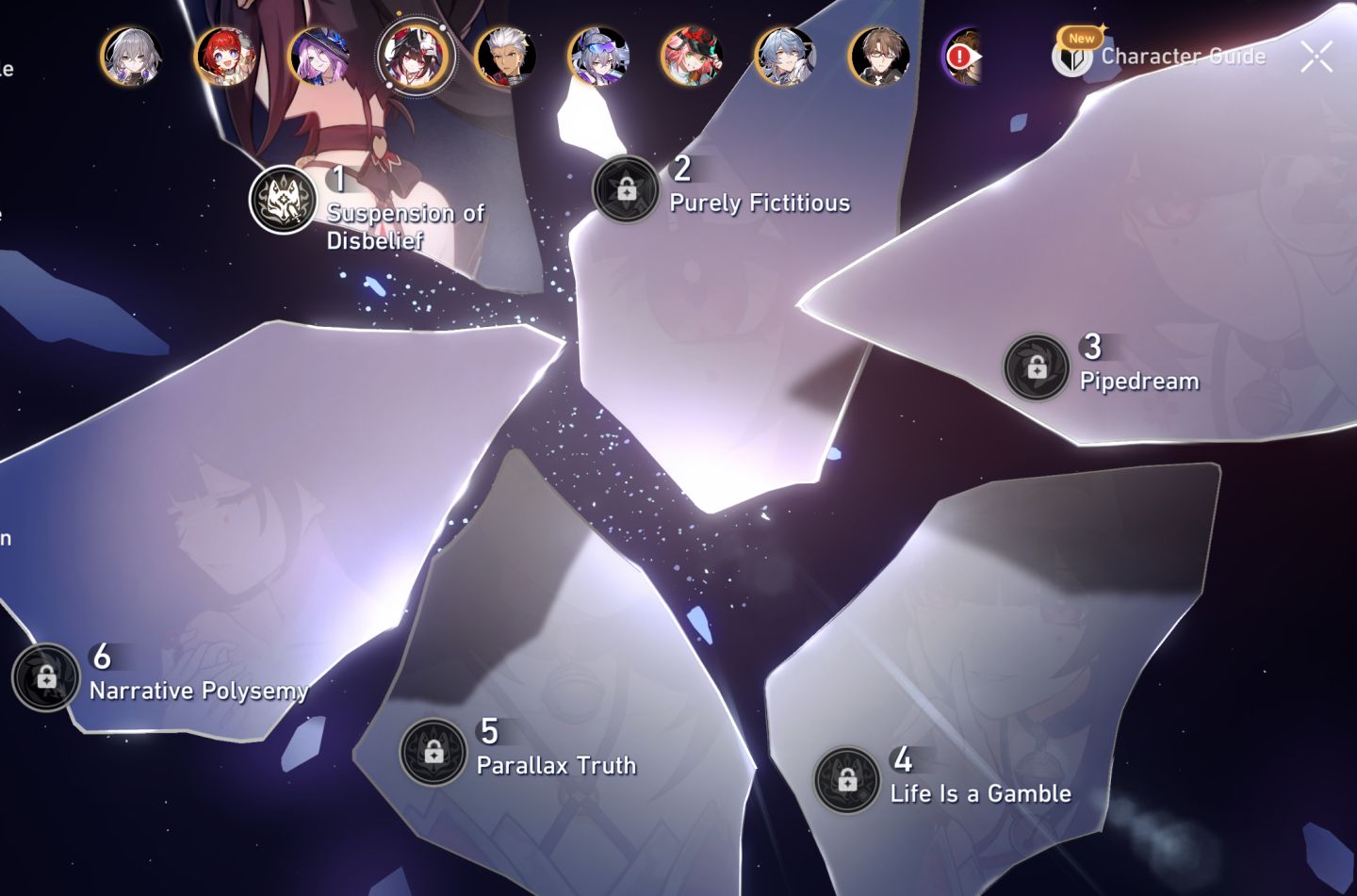 40 Personagens 5 estrela + Cones assinatura(feixiao,acheron, hysilens, castorice