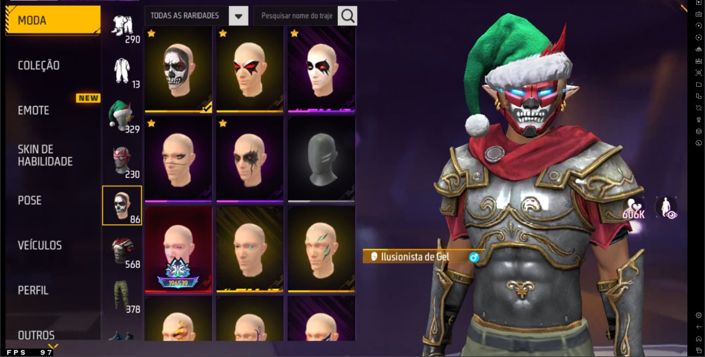 Conta Free Fire muito gemada Prime 6/500 peitas