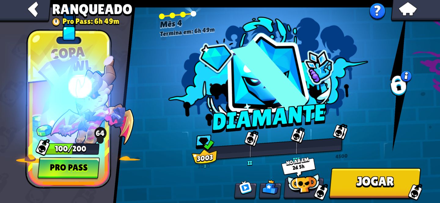 Conta de braw star com diversas skins e personagem