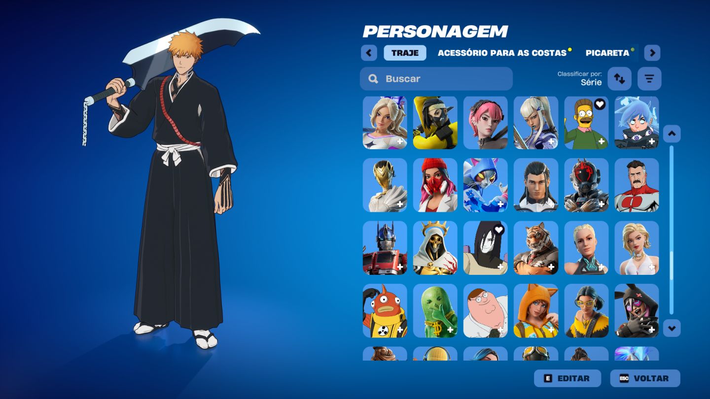 Conta fortnite com muitas skins