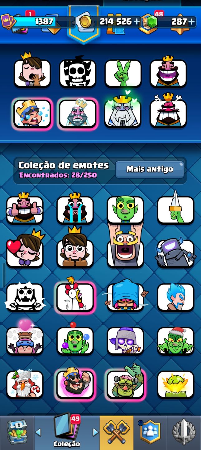 CONTA CLASH ROYALE 8,5K TROFÉUS/ ARENA 22/ DECK LVL 14+ / 5 EVOLUÇÕES