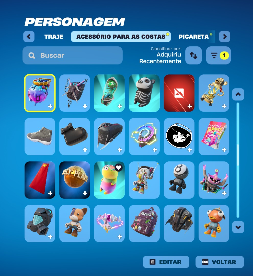 CONTA ANTIGA 175 SKINS ARIANA GRANDE, THE WEEKND, O CEIFADOR, 120 PICARETAS