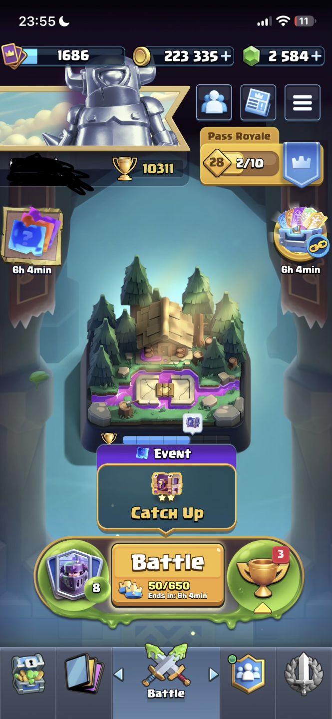 Conta de Clash Royale muito rara COM EMBLEMA DE 9 anos MAIS DE 10K DE TROFÉUS