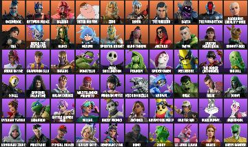 228 Skins | Renegade Raider, Skull Trooper, Thanos + 1650 V-Bucks