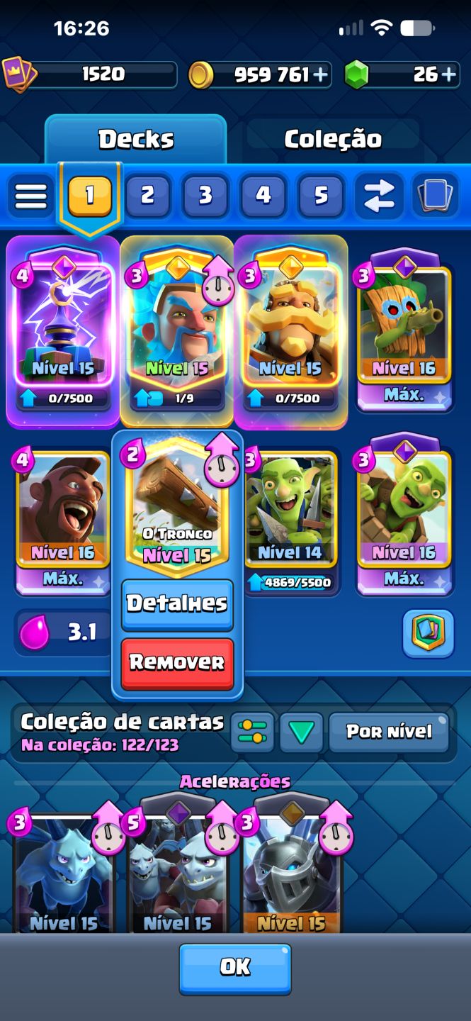 Conta Clash Royale