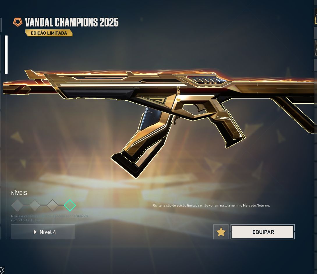 Valorant | Diamante 1 | Nível 267 | Champions 2025 (Faca + Vandal) | Set Kuronam