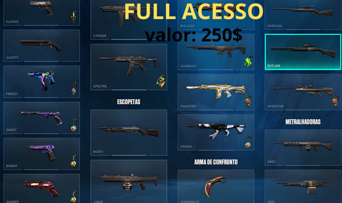[FULL ACESSO] CONTA VALORANT TOP P/ VENDA ou SMURF
