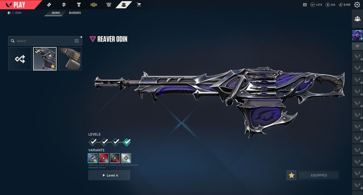 CONTA VALORANT | MUITAS SKINS | COM 1000 VPs DISPONÍVEIS | R$800 GASTOS