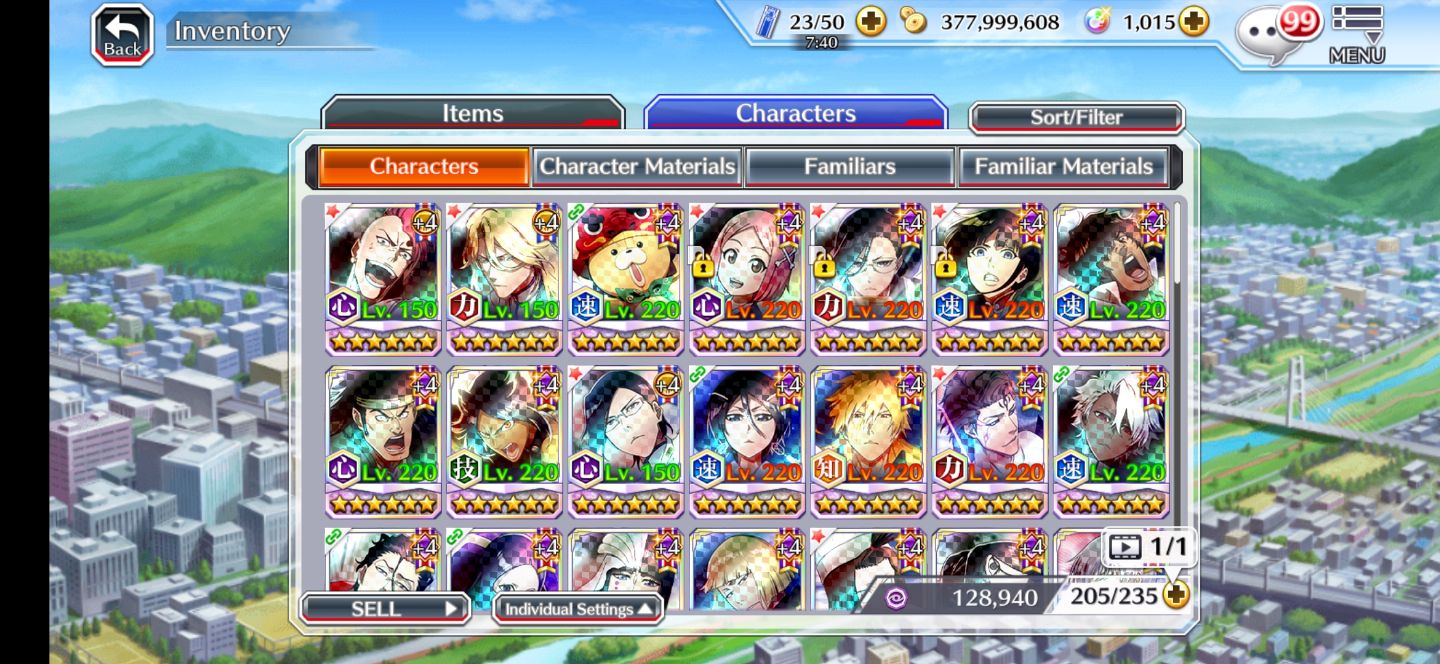 Conta Bleach Brave Souls nanao Ise