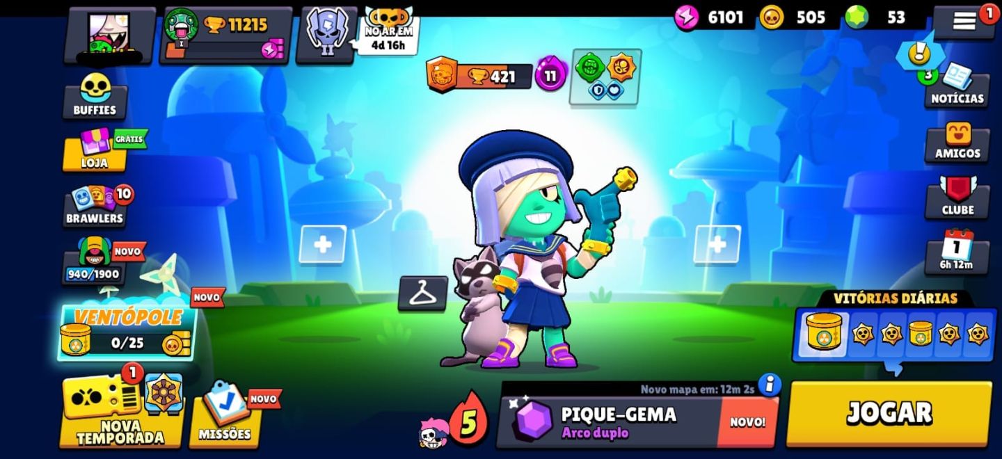 Conta Brawl Stars 11K Troféus | Vários Nível 11 | Entrega Rápida
