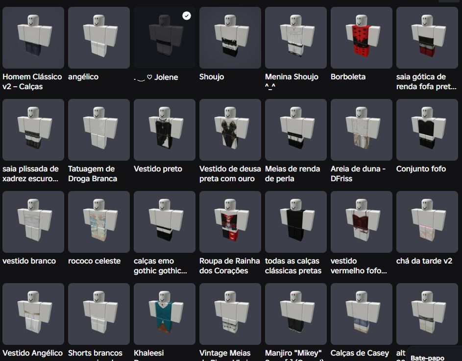 CONTA ROBLOX FEMININA COM ITENS MASCULINOS