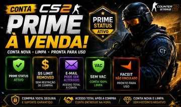 CS2 PRIME | Sem VAC | FACEIT Livre | E-mail Alterável | Conta Limpa
