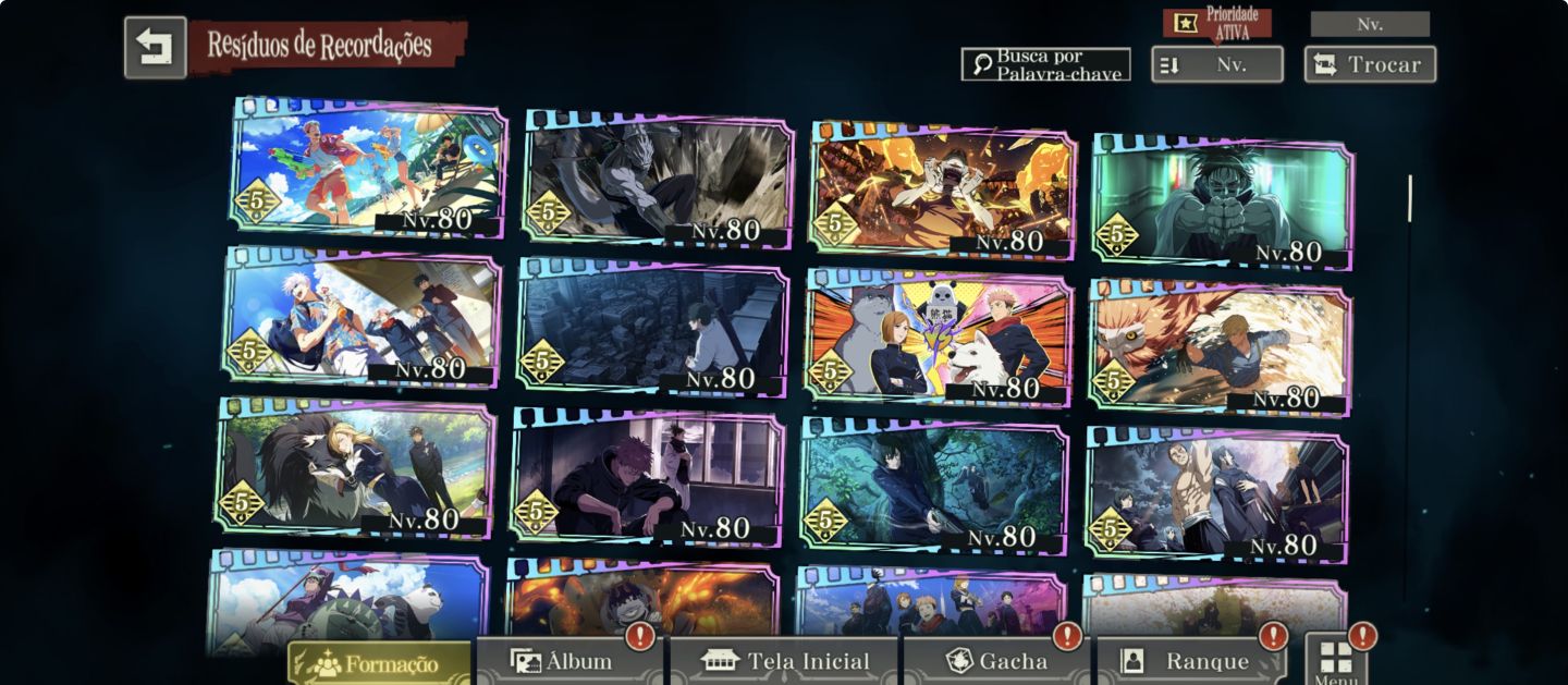 Conta JJK Parede 12 Limitados 24K Cubos End game MUITO BEM UPADA