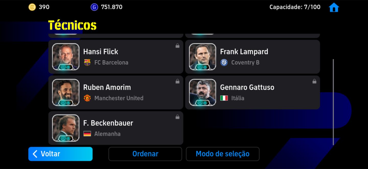 CONTA eFOOTBALL 2026 3268 FORÇA COLETIVA | ELENCO 109+