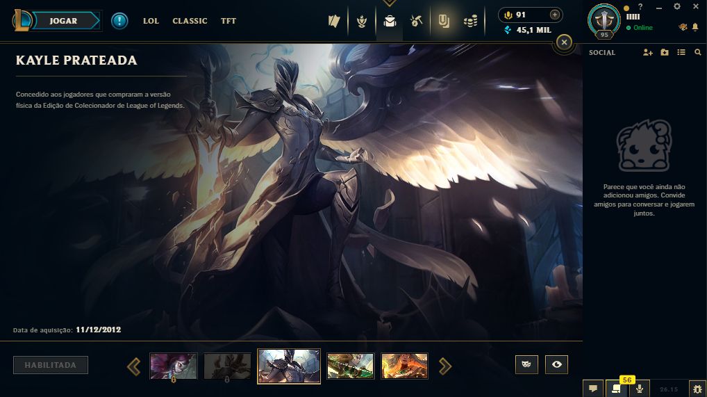 Conta LoL Rara | 590 Skins | Black Alistar + PAX TF | Nível 95