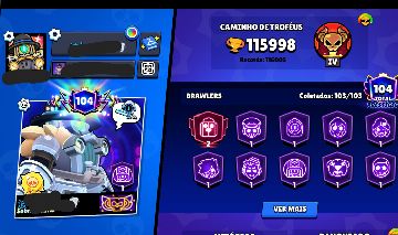 CONTA BRAWL STARS | 100K DE TROFÉUS | TODOS OS PERSONAGENS | CONTA EXCLUSIVA