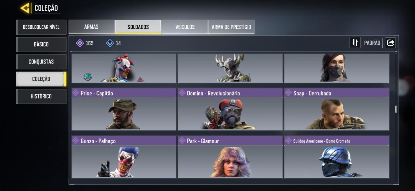 CONTA COD MOBILE COM 3 ARMAS MÍTICAS / 10 LENDÁRIAS / 1 PRESTÍGIO, VÁRIAS SKINS