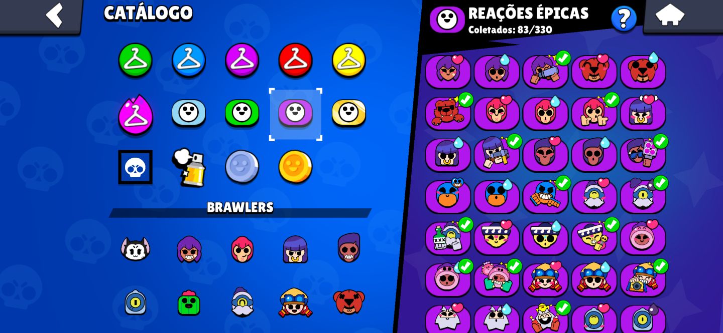 Conta Brawl Stars 83k Troféus, Todos Brawlers, 400+ Skins, Mestre, 46 HC Full!