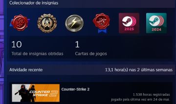 CONTA CS2 RARA COM ITENS ANTIGOS