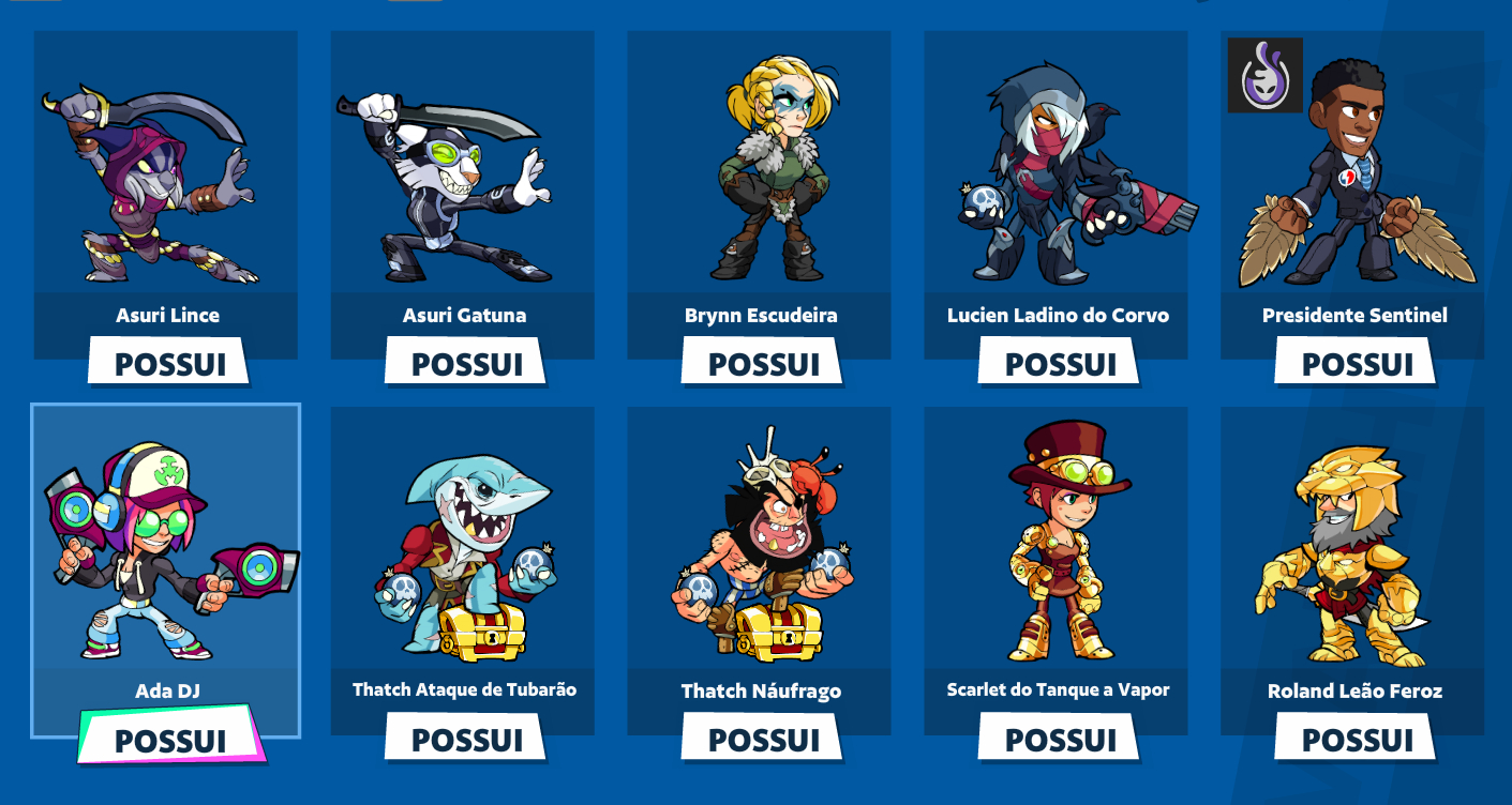 Conta de brawlhalla rara! Foice de outono + lv 100 artemis (muitas skins)