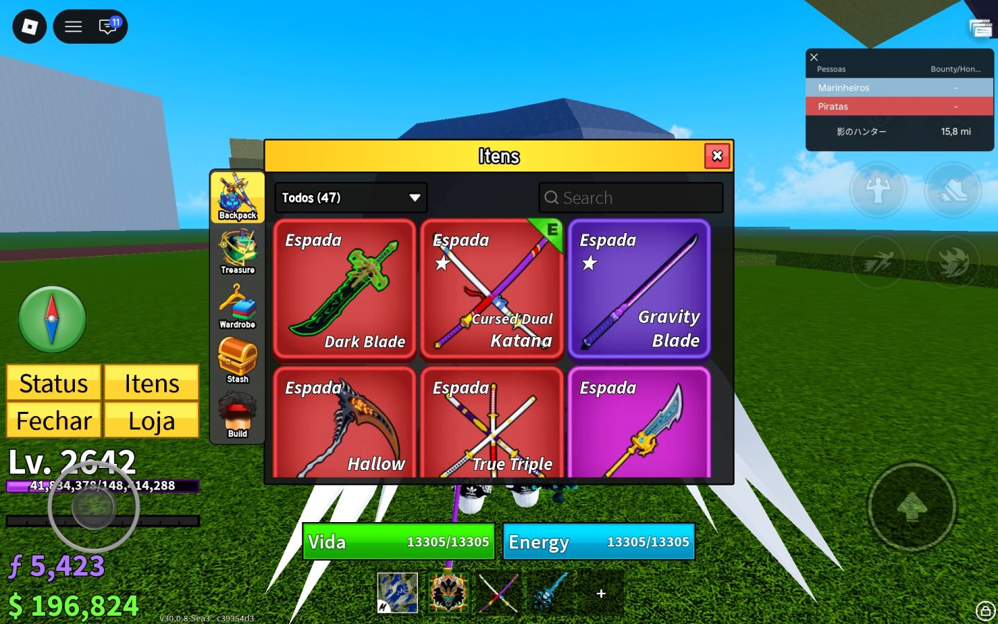 Conta blox fruits