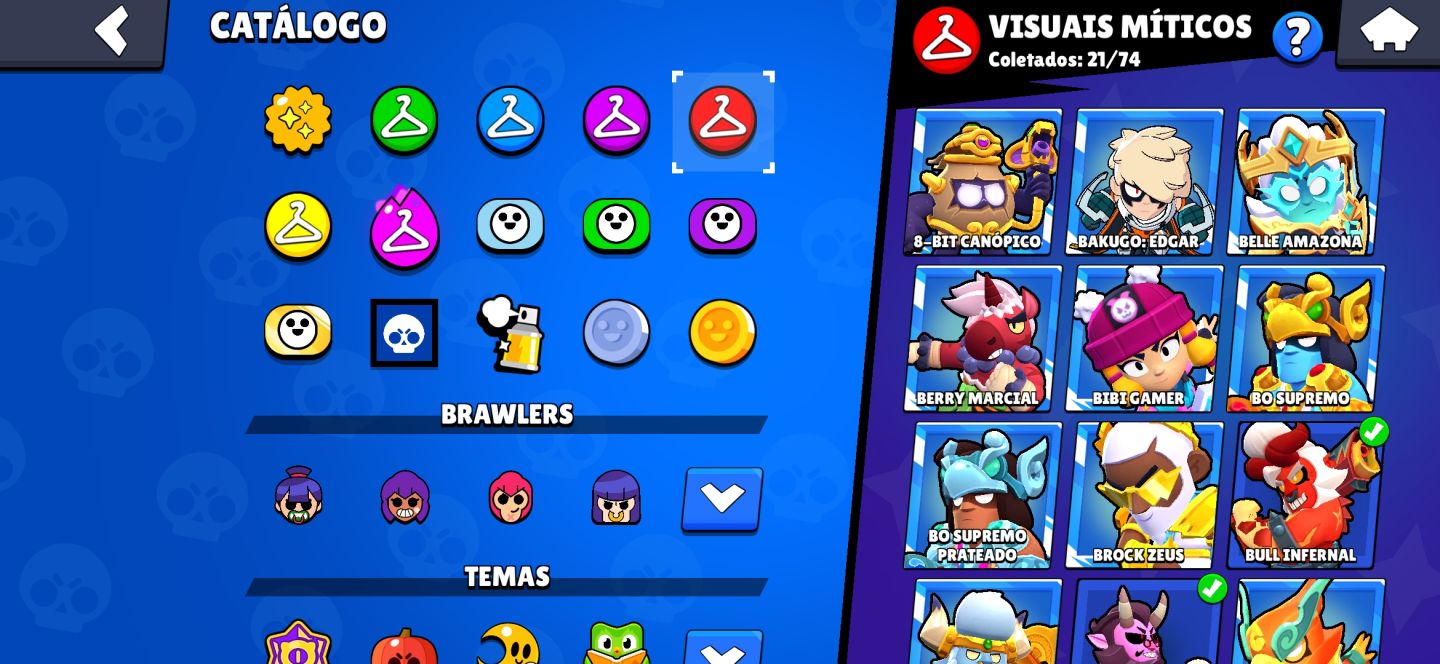 CONTA BRAWL STARS FULL + DE 95 BRAWLERS PODE 11 E BUFFIES