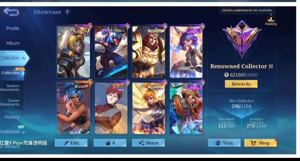 CONTA MOBILE LEGENDS COM 298 SKINS [SMURF] LEIA A DESCRIÇÃO