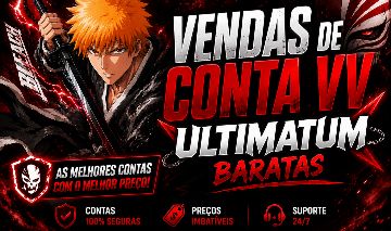 (80% PROMOÇÂO) CONTAS VV ULTIMATUM BARATAS HOLLOW QUINCY E SHINIGAMI