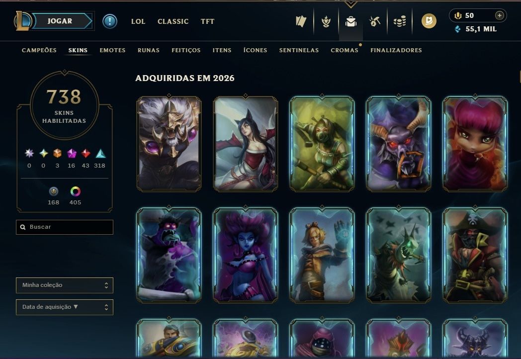 Conta do LOL desde de 2013+Valorant com vários pacotes.