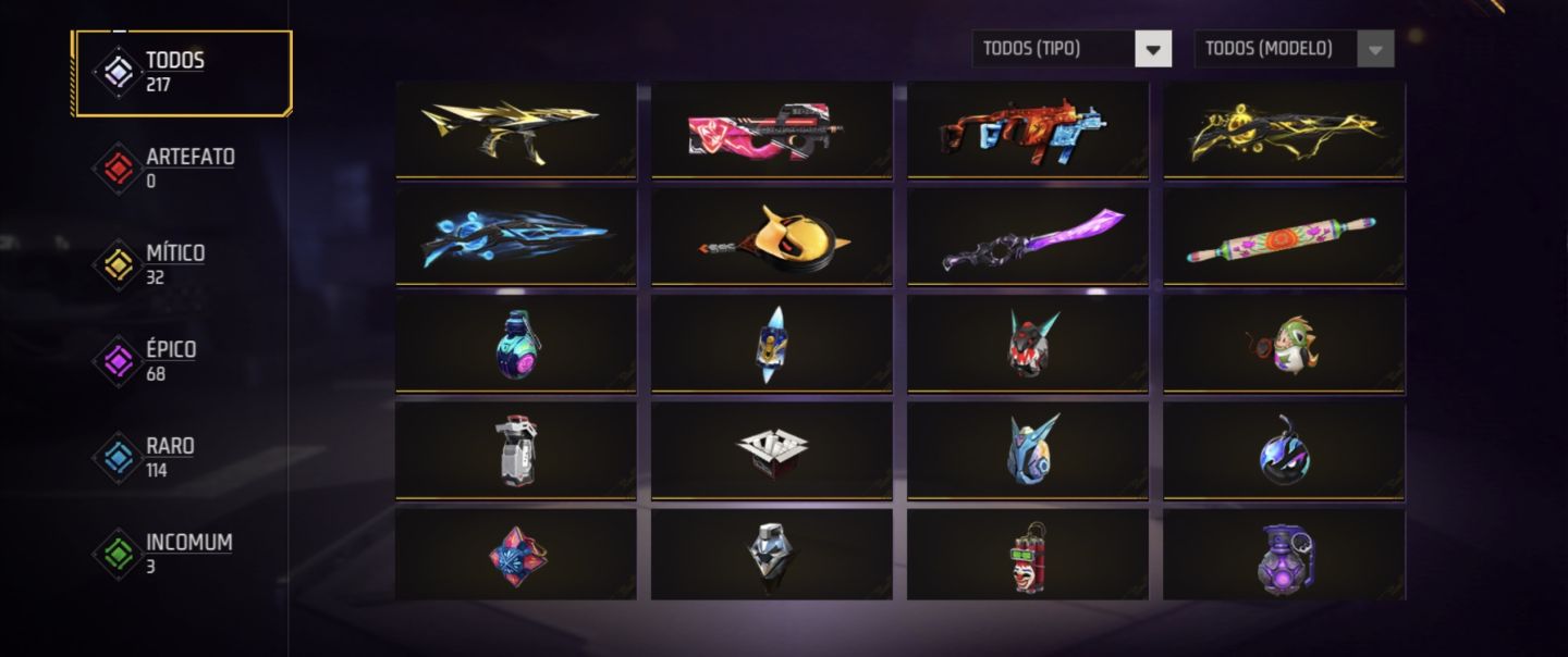 CONTA FREE FIRE COM 26 evolutivas e muitos itens raros!!!