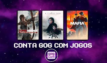 CONTA GOG COM TRILOGIA MAFIA, TRILOGIA BIOSHOCK E OUTROS